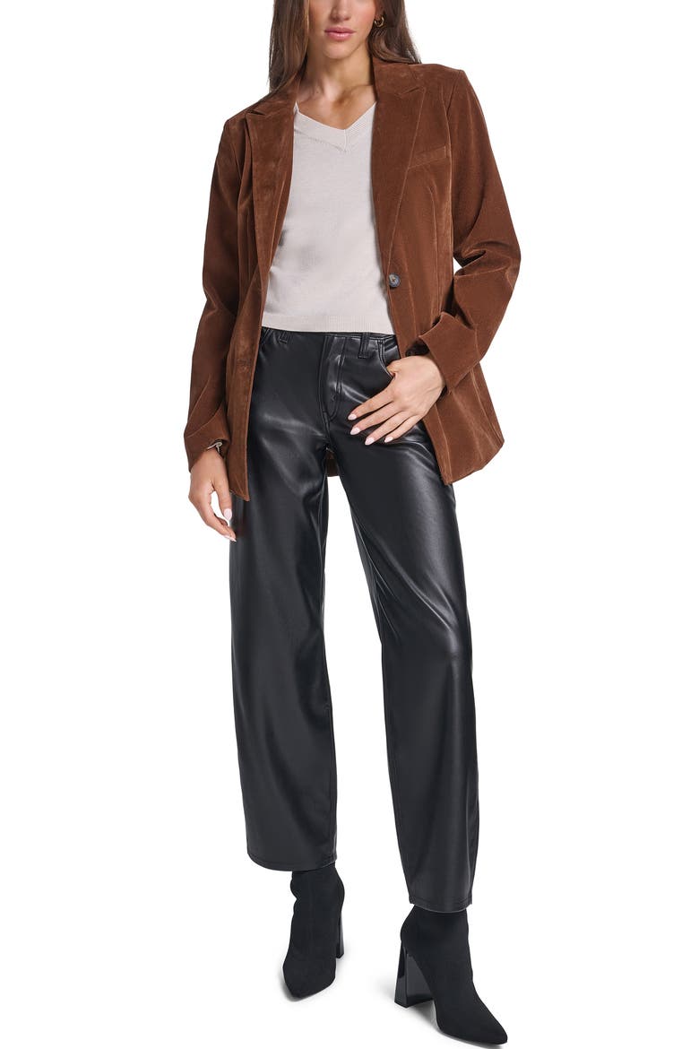 Faux Suede Blazer, Alternate, color, MAPLE FAUX SUEDE