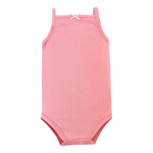 Hudson Baby Soft Cotton Sleeveless Bodysuit In Pink