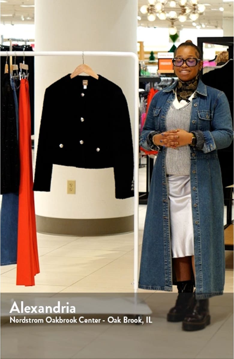 Janoa Crop Cotton & Wool Blend Jacket, sales video thumbnail