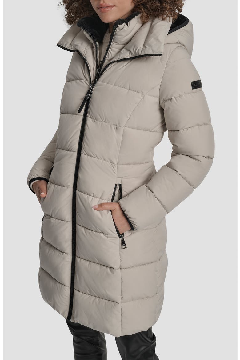 Bib Front Quilted Puffer Coat, Alternate, color, VAPOR