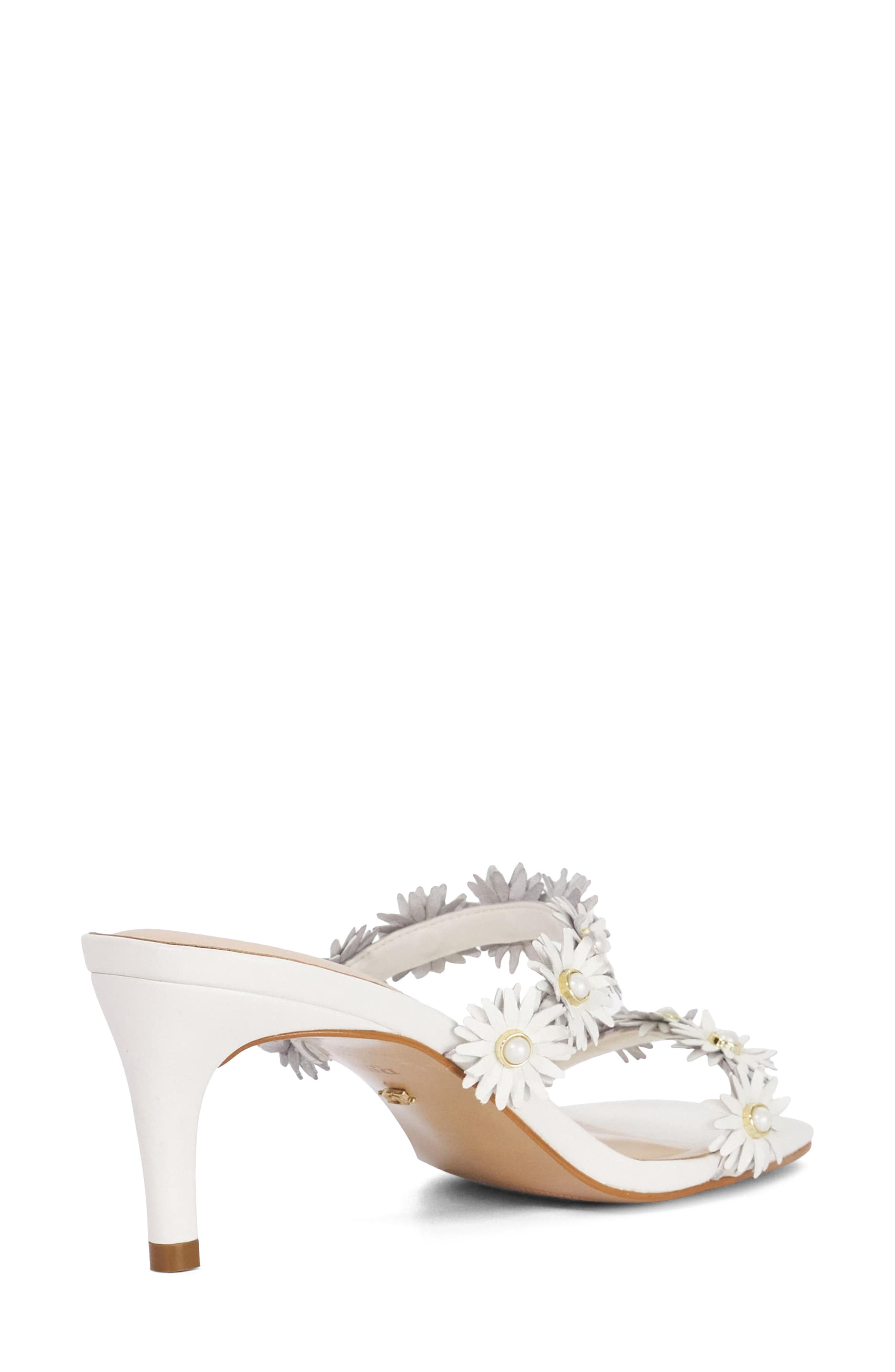 Dune London Maltas Kitten Heel Slide Sandal, Alternate, color, White