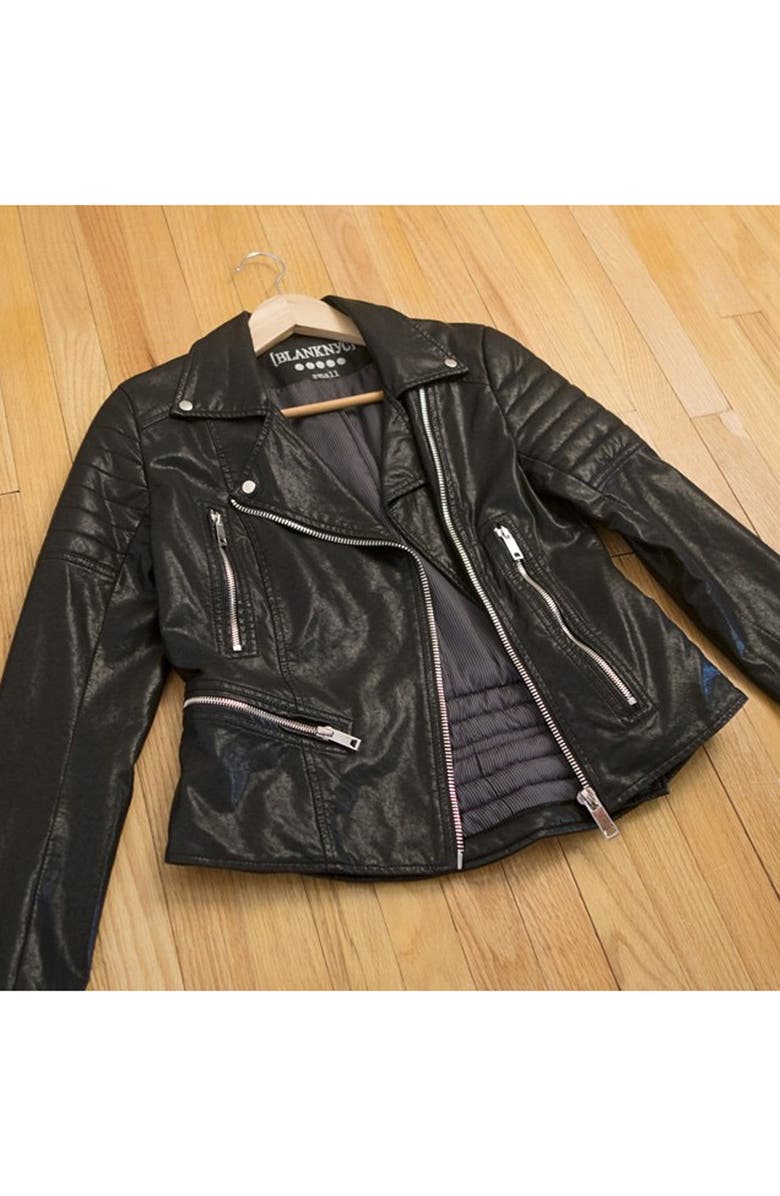 BLANKNYC Quilted Faux Leather Jacket, Alternate, color, 