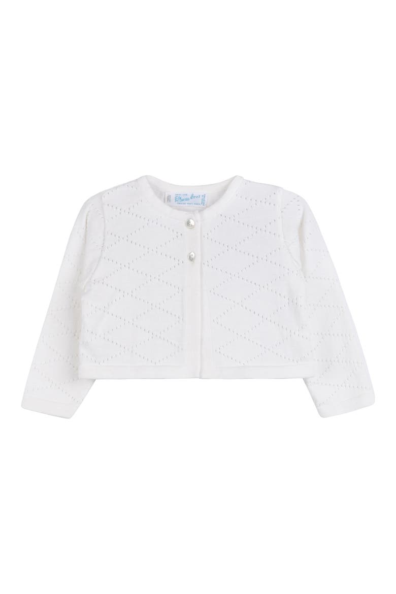 Cotton Pointelle Crop Cardigan, Main, color, IVORY