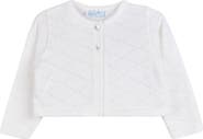 Feltman Brothers Pointelle Crop Cotton Cardigan