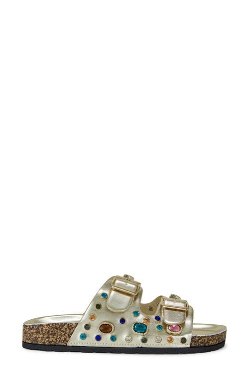 Azalea Wang Bayleaves Slide Sandal In Gold