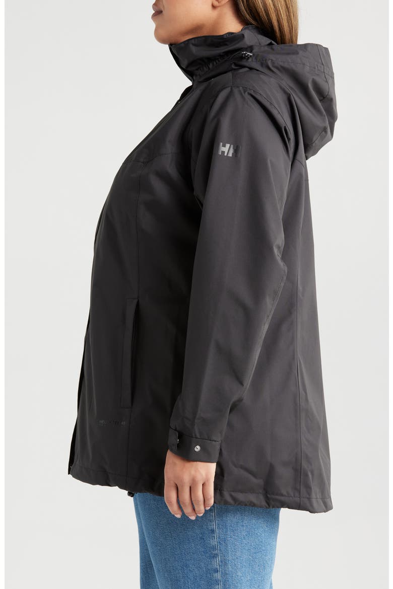 Aden Waterproof with Stowaway Hood, Alternate, color, BLACK