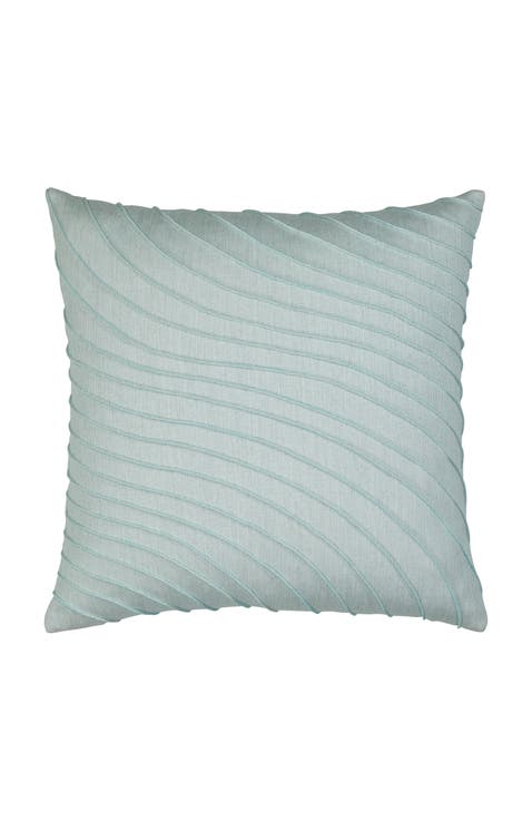 Tidal Glacier Hand pleated Indoor & Outdoor Woven Accent Pillow