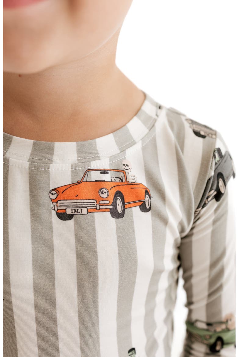 Spooky Little Riders Two Piece Pajama Set, Alternate, color, Grey / White