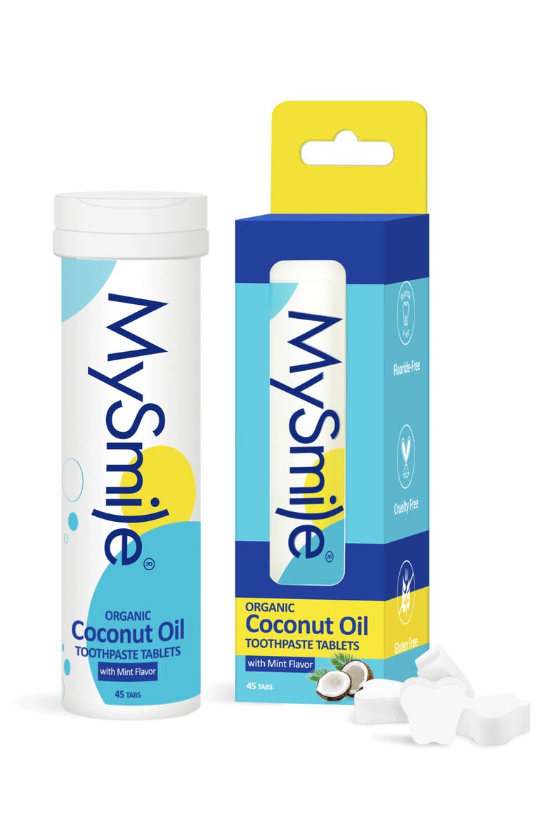 MySmile Toothpaste Tablets Toothpaste Bites, Main, color, White