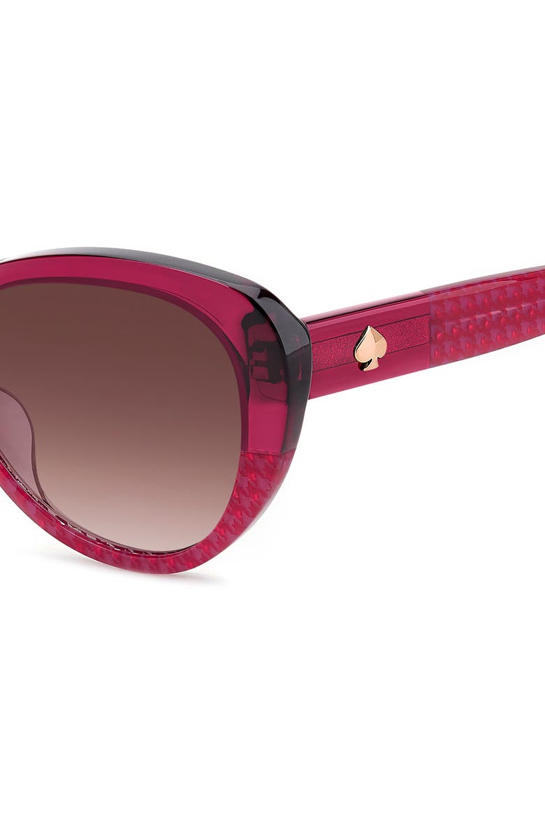 Kate Spade 55mm josi cat eye sunglasses, Alternate, color, Burgundy Wine