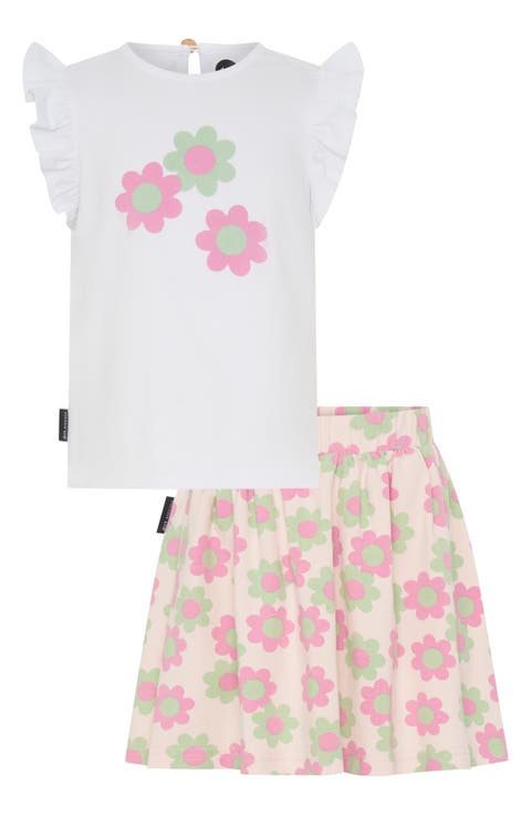 Kids' Blossom T-Shirt & Skirt Set (Toddler, Little Kid & Big Kid)