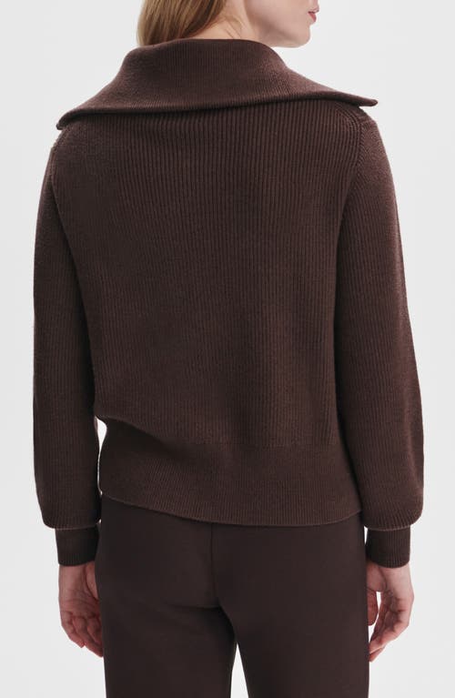 Varley Enrico Knit Zip Jacket In Brown