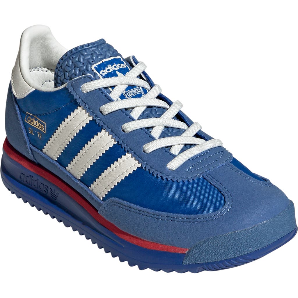 Adidas Originals Big Kids Blue Sl 72 Rs Sneakers In Blue/white/better Scarlet