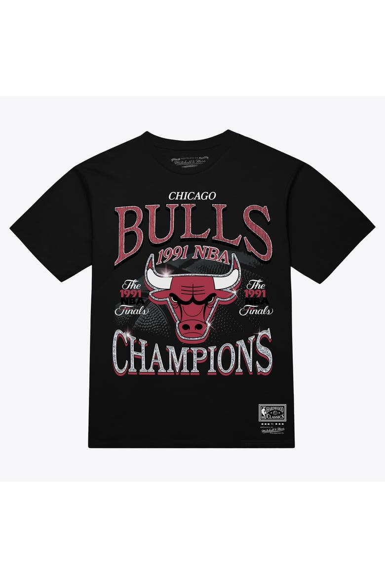 Men's Mitchell & Ness Black Chicago Bulls Champions Era T-Shirt, Main, color, Black