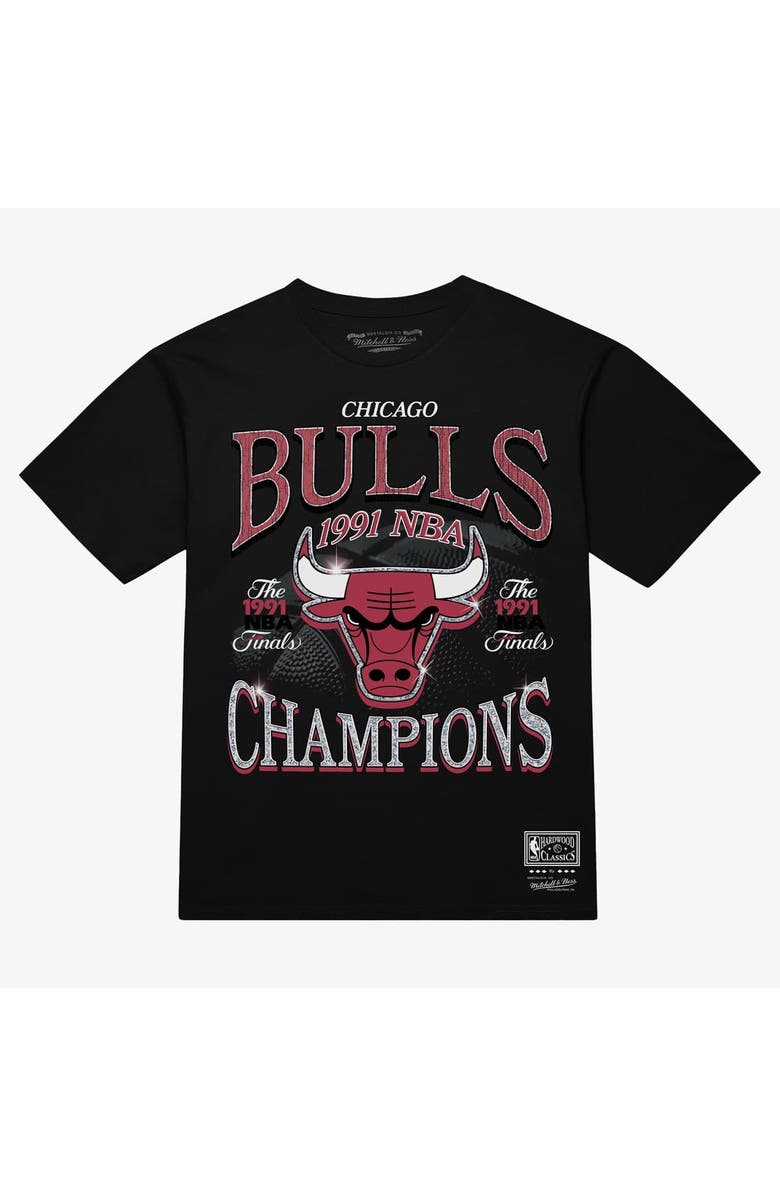 Mitchell & Ness Men's Mitchell & Ness Black Chicago Bulls Champions Era T-Shirt, Main, color, Black