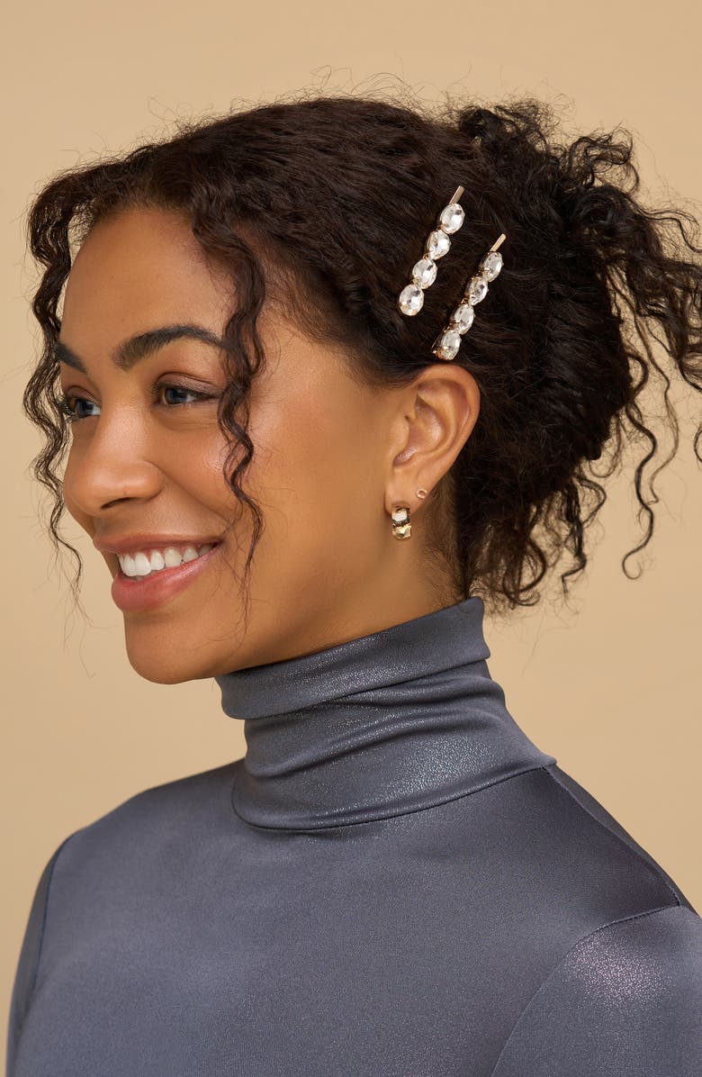 Kitsch 2-Pack Crystal Bobby Pins, Alternate, color, 