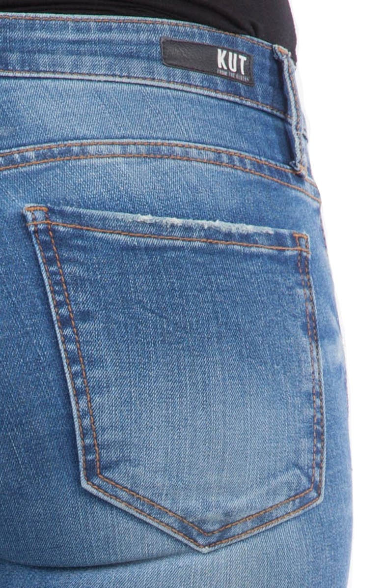 KUT from the Kloth Connie Ripped Ankle Skinny Jeans, Alternate, color, 
