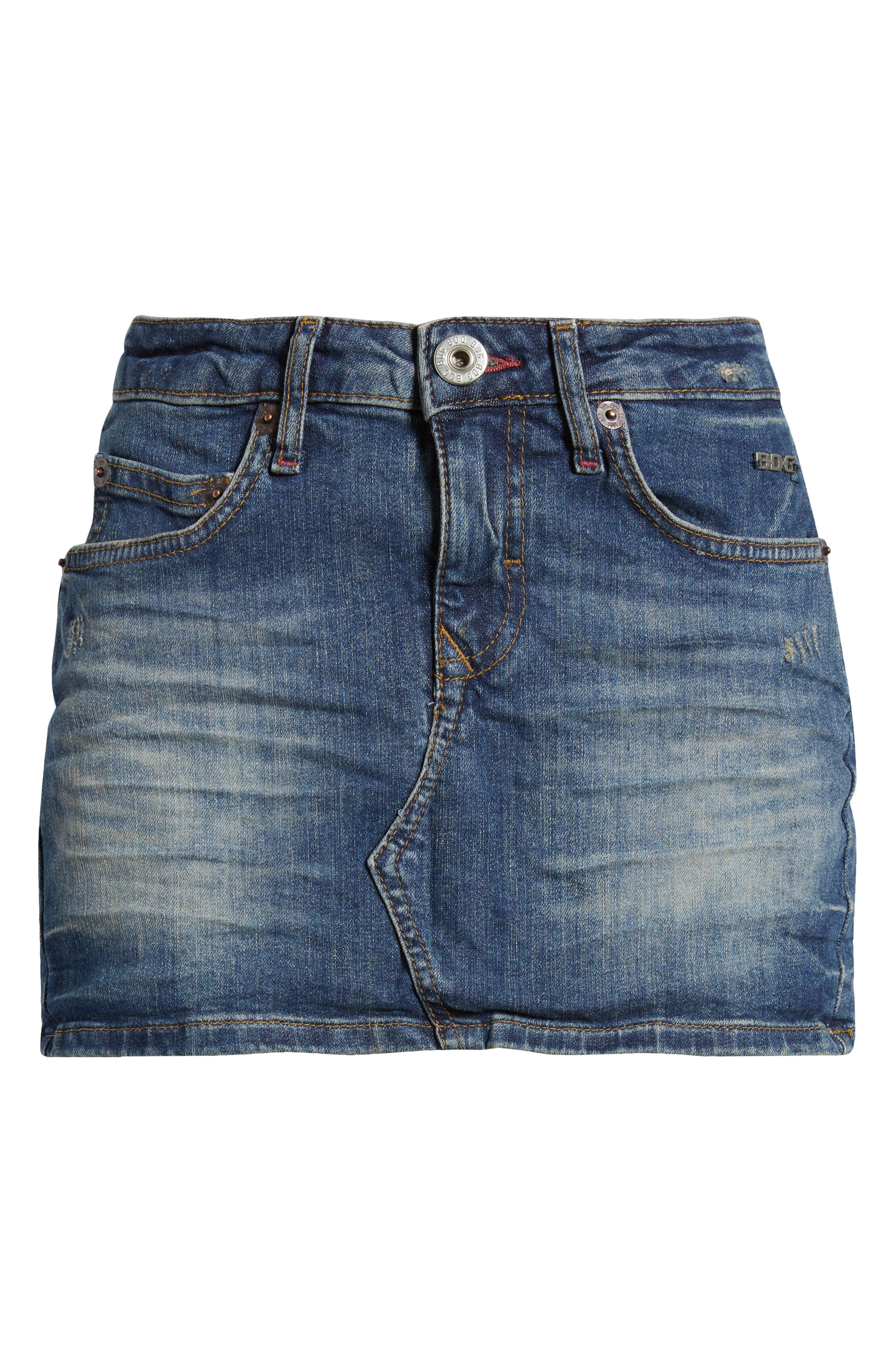 Bdg Urban Outfitters Ultra Denim Miniskirt In Blue