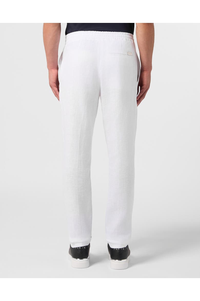 Linen Jogging Trousers Men, Alternate, color, OffWhite