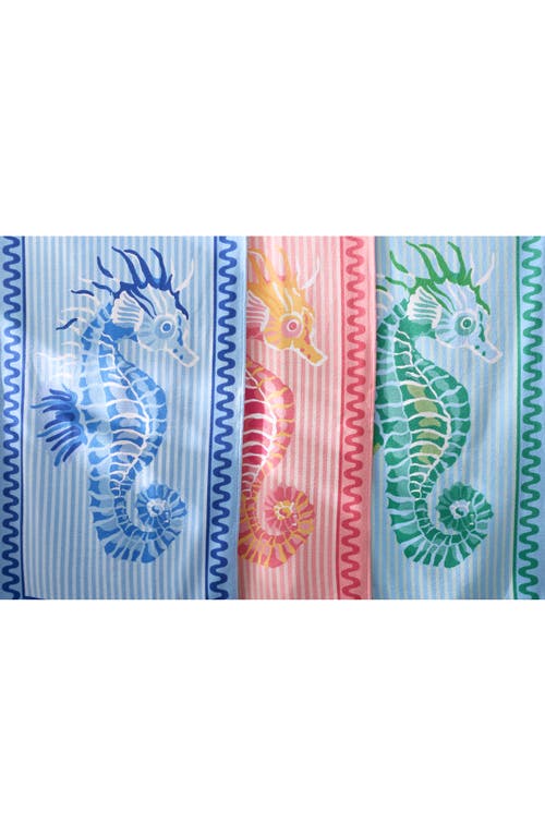Matouk Seahorse Beach Towel In Pink Coral