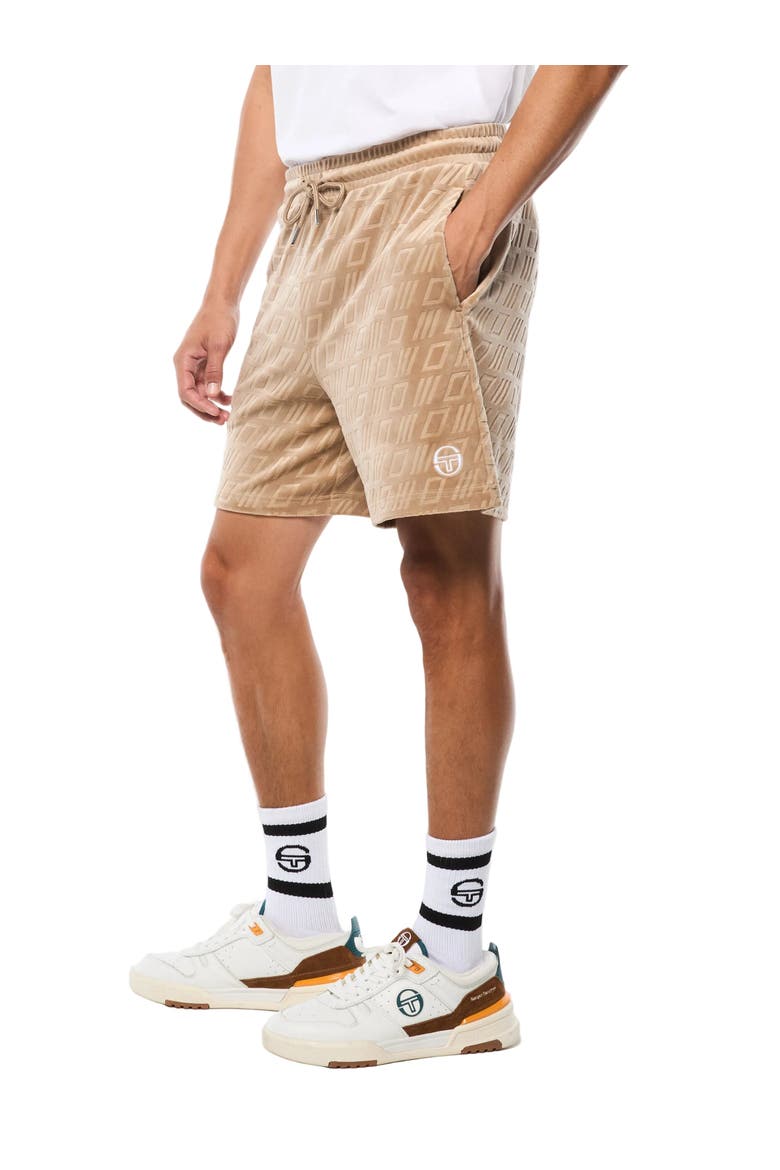 Bandiera Debossed Velour Short, Main, color, HUMUS