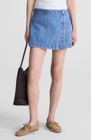 Madewell Denim Wrap Mini Skort