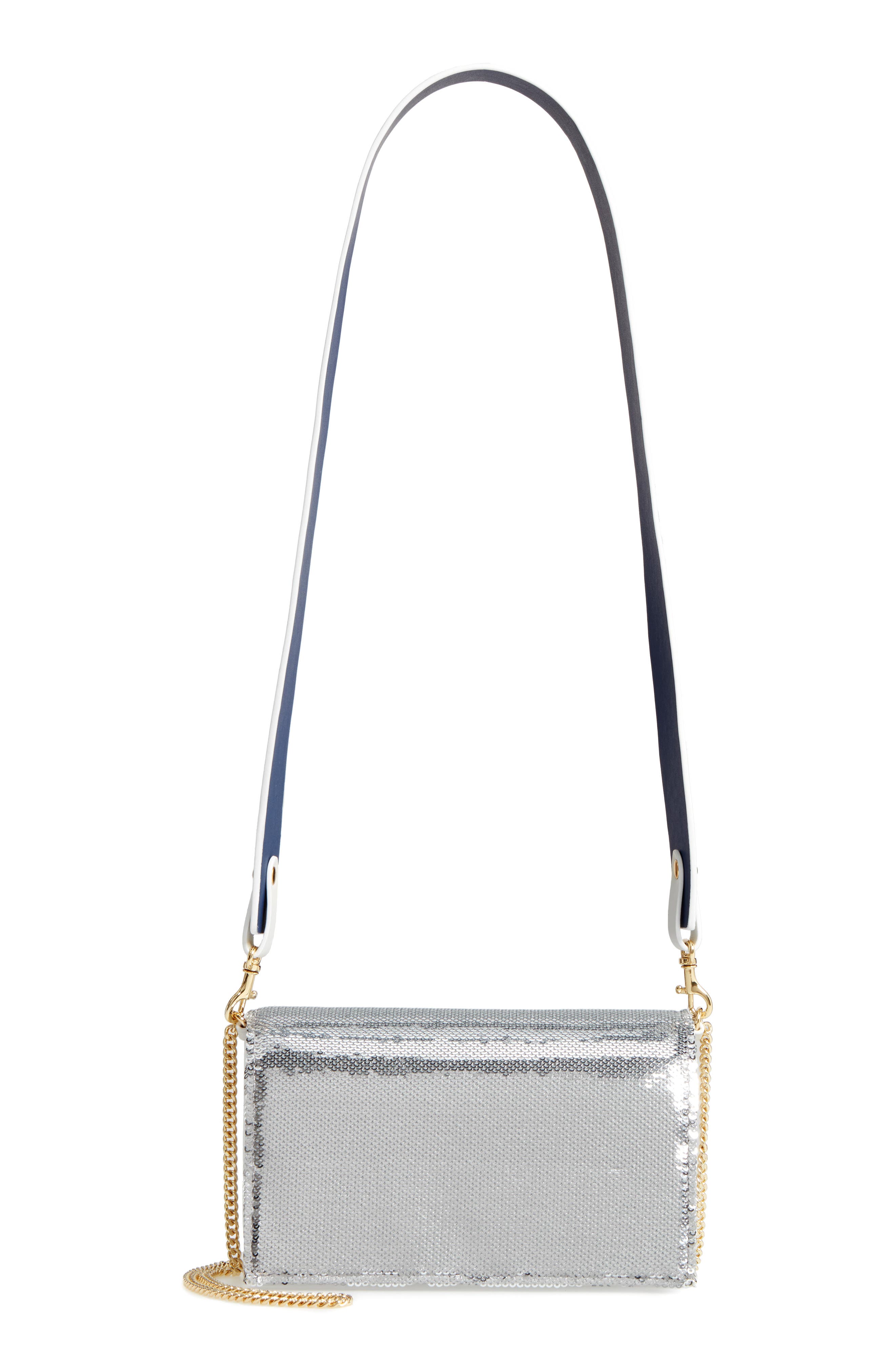 Diane von Furstenberg Soirée Sequin Crossbody Clutch, Main, color, 