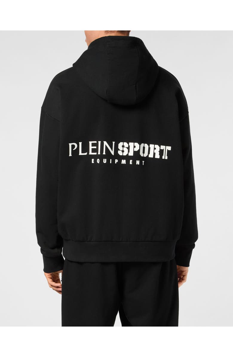 PLEIN SPORT Oversize Hoodie Sweatshirt Ls Scratch, Alternate, color, Black