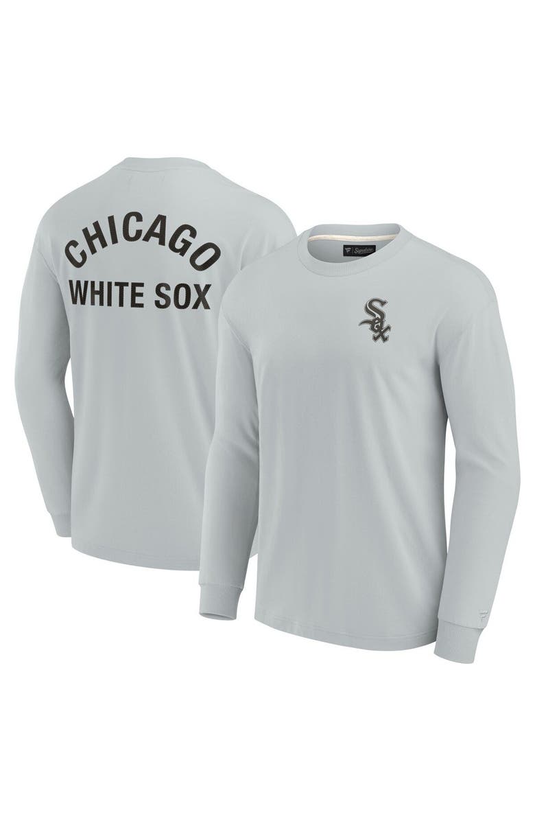 Fanatics Signature Unisex Fanatics Signature Gray Chicago White Sox Elements Super Soft Long Sleeve T-Shirt, Main, color, Gray