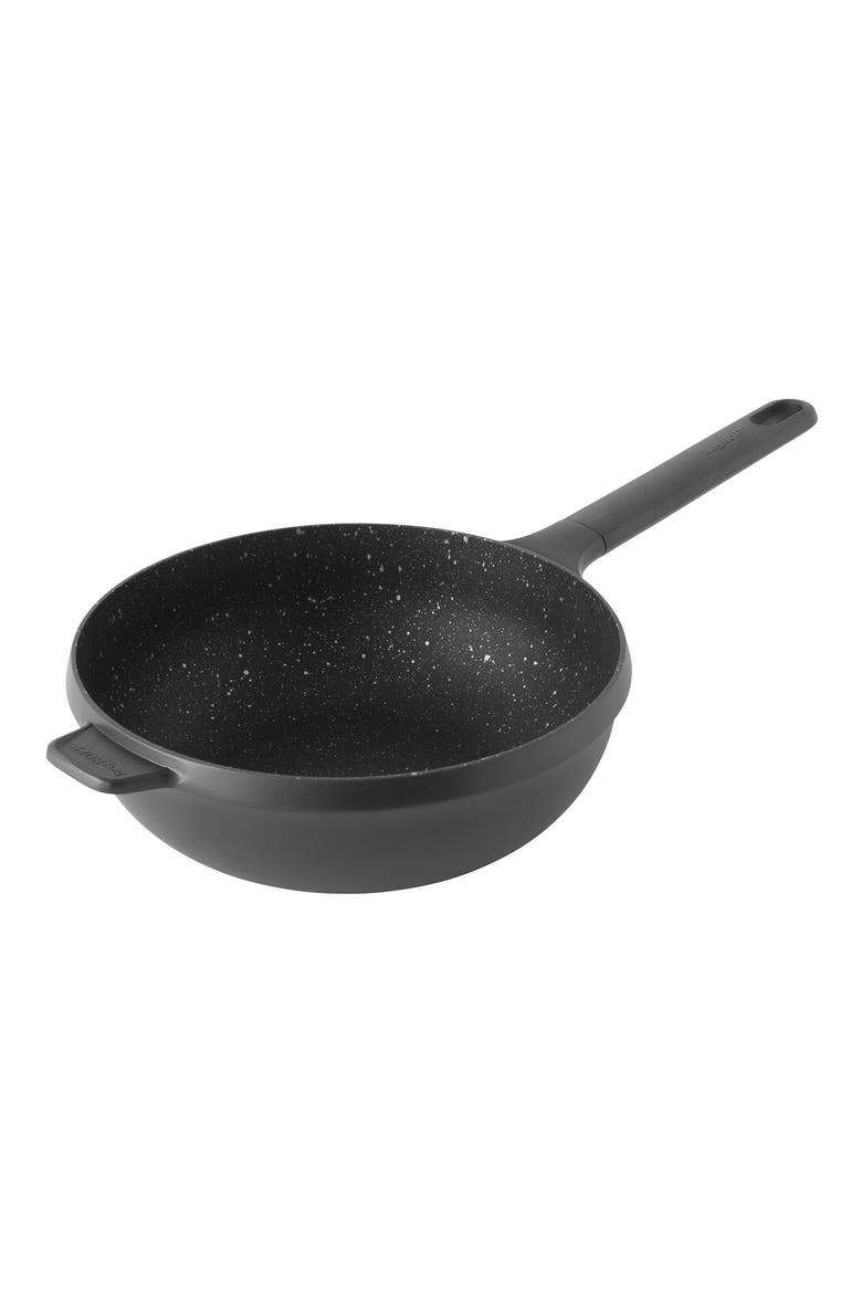 INTERNATIONAL Gem Non-Iron Cast Aluminum 10" Stir Fry Pan, Main, color, BLACK