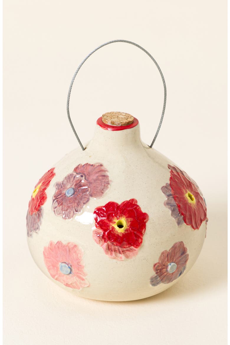 Ceramic Hummingbird Feeder, Main, color, Multi