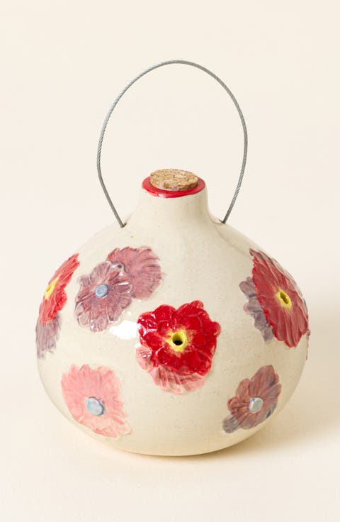 Ceramic Hummingbird Feeder