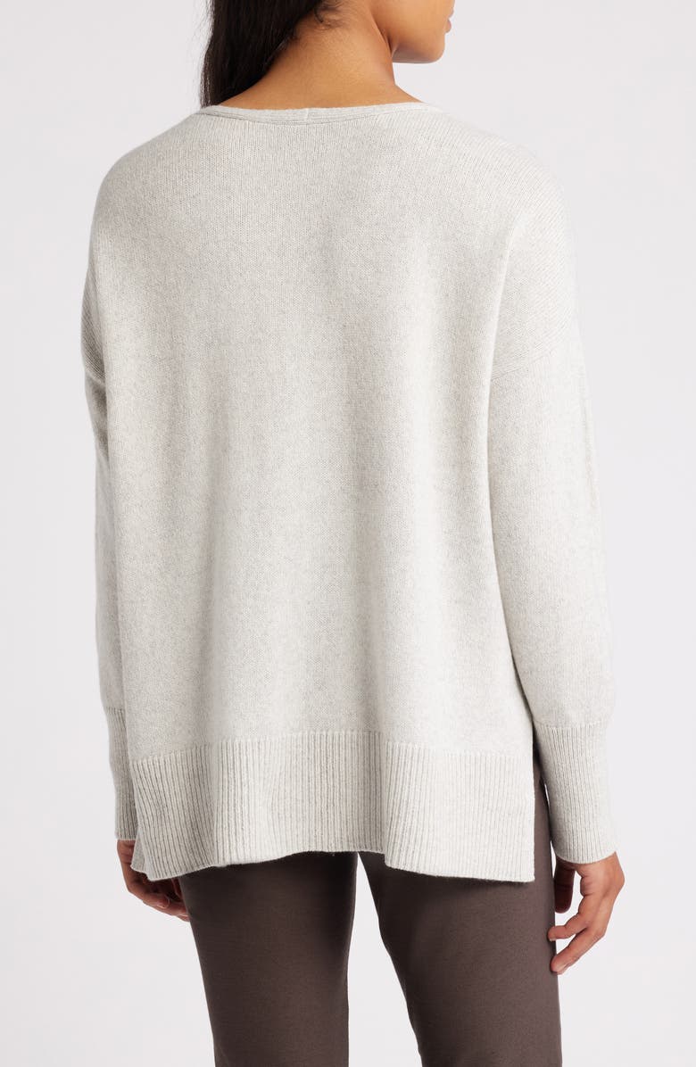 Eileen Fisher V-Neck Organic Cotton & Recycled Cashmere Blend Sweater, Alternate, color, Seslt