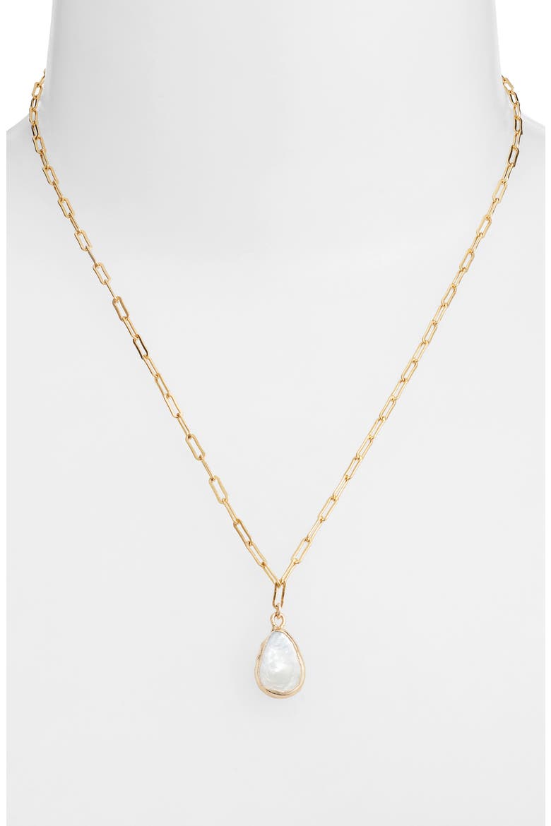 Sedona Baroque Pearl Pendant Necklace, Alternate, color, GOLD