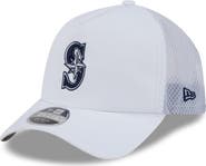 New Era Men's New Era White Seattle Mariners 2026 Batting Practice Apex 9FORTY Adjustable Trucker Hat