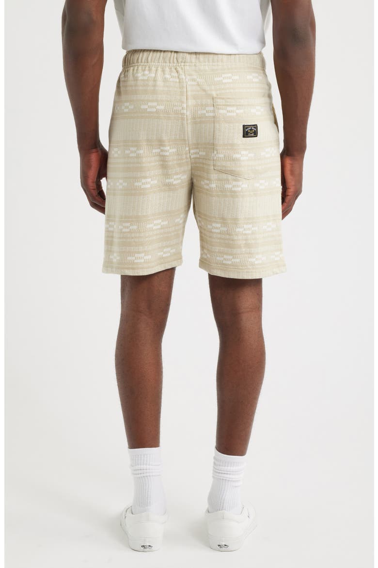 Cyrus Stripe French Terry Drawstring Shorts, Alternate, color, MOSS/ WHITE