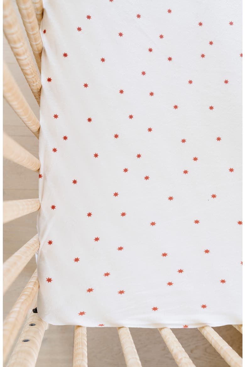 Minky Fitted Crib Sheet, Alternate, color, STAR