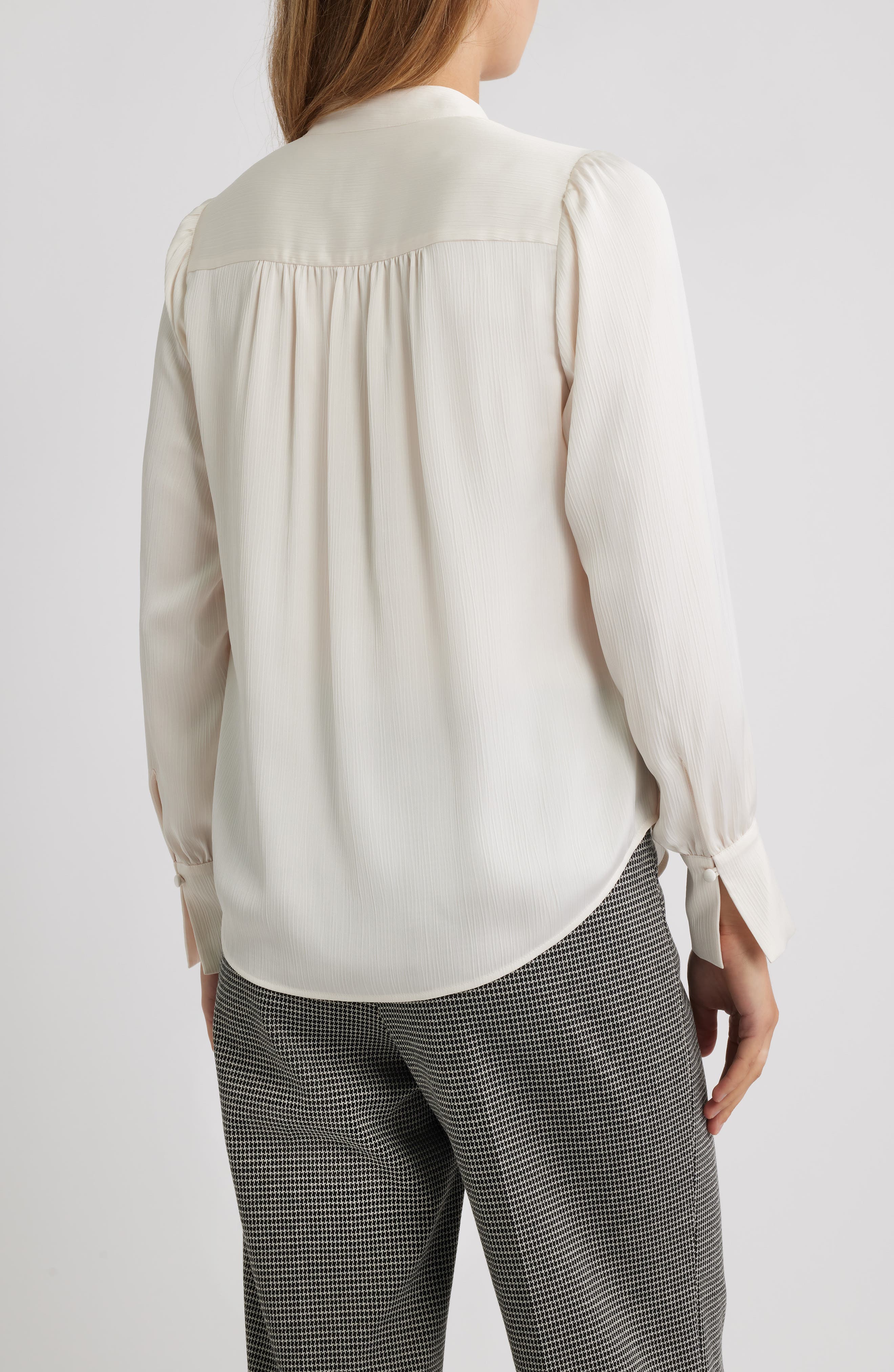 Textured Crepe Long Sleeve Top - image 4