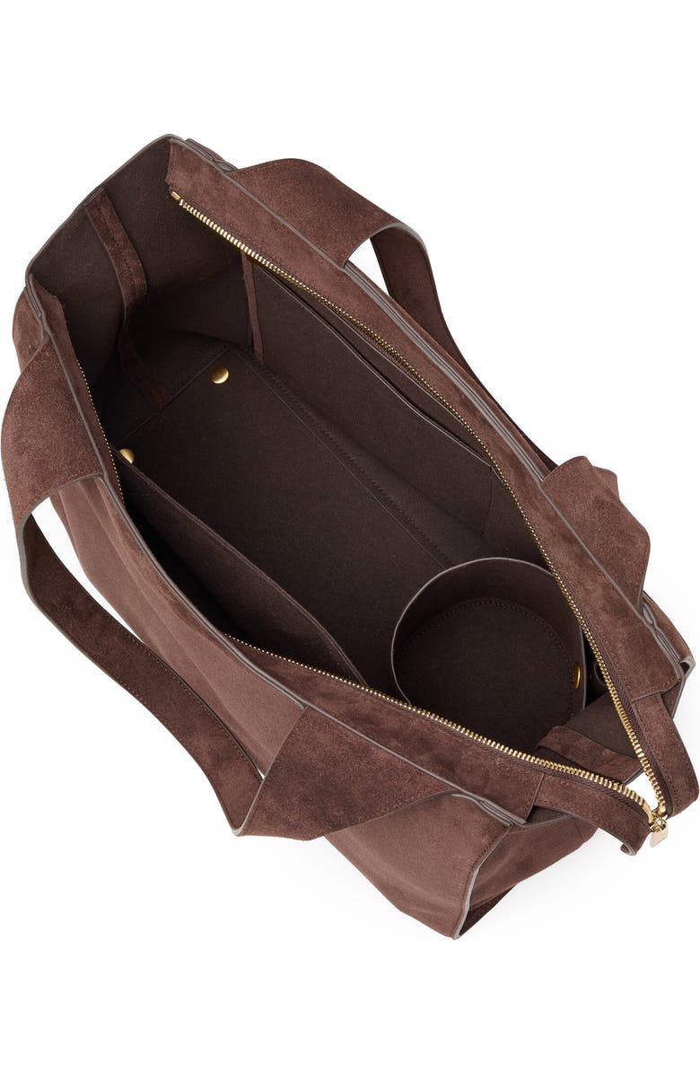 July Juliette Suede Work Tote, Alternate, color, Espresso