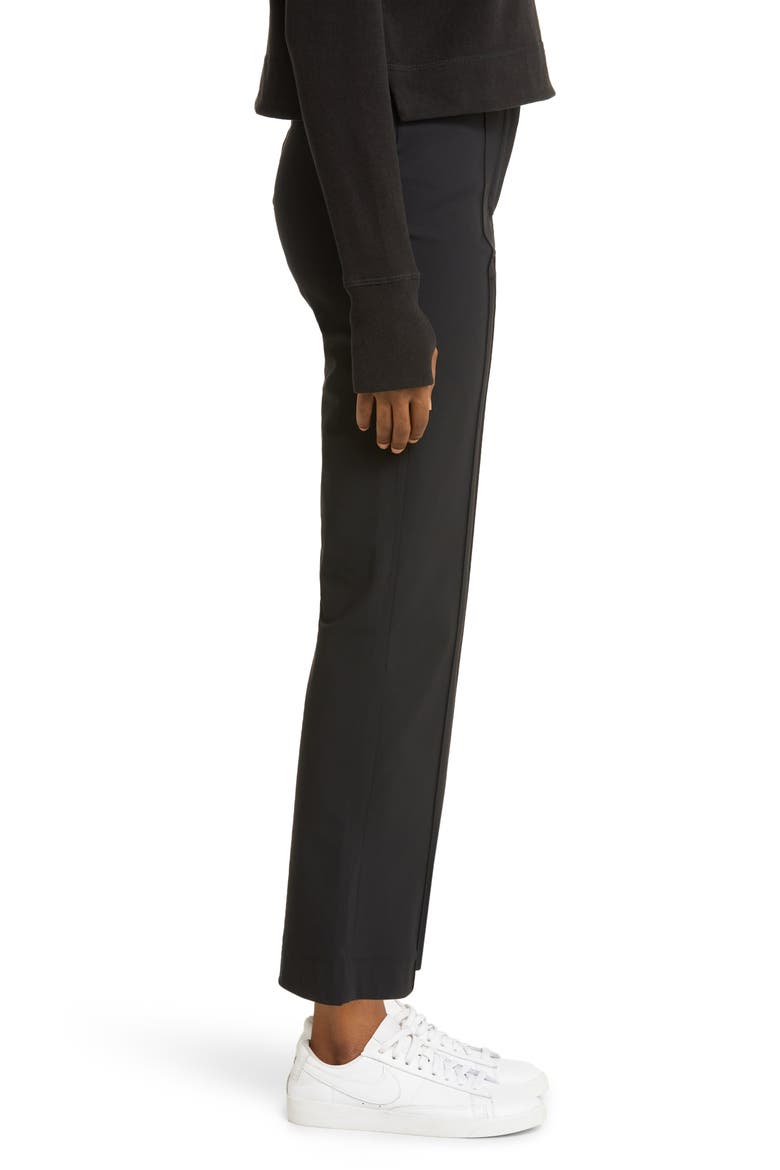 Arctic Explorer Pintuck Crop Flare Pants, Alternate, color, BLACK