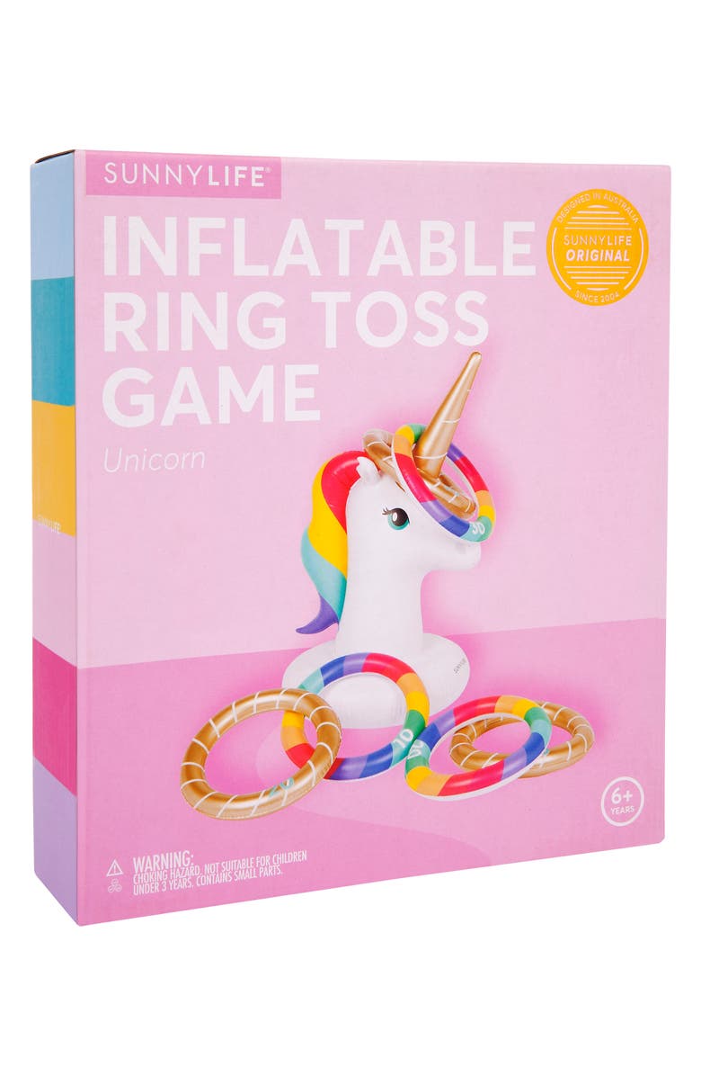 Sunnylife Inflatable Unicorn Ring Toss Game, Alternate, color, 
