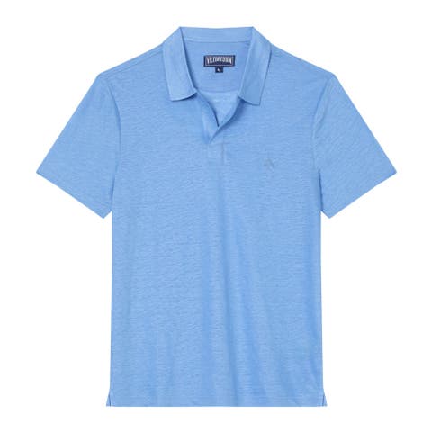 Men's Linen Jersey Polo