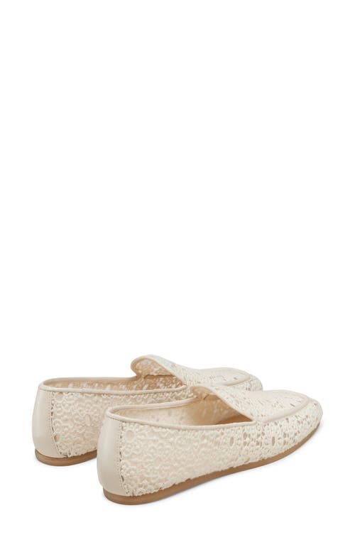 Stuart Weitzman Lee Crochet Leather Loafers In Linen