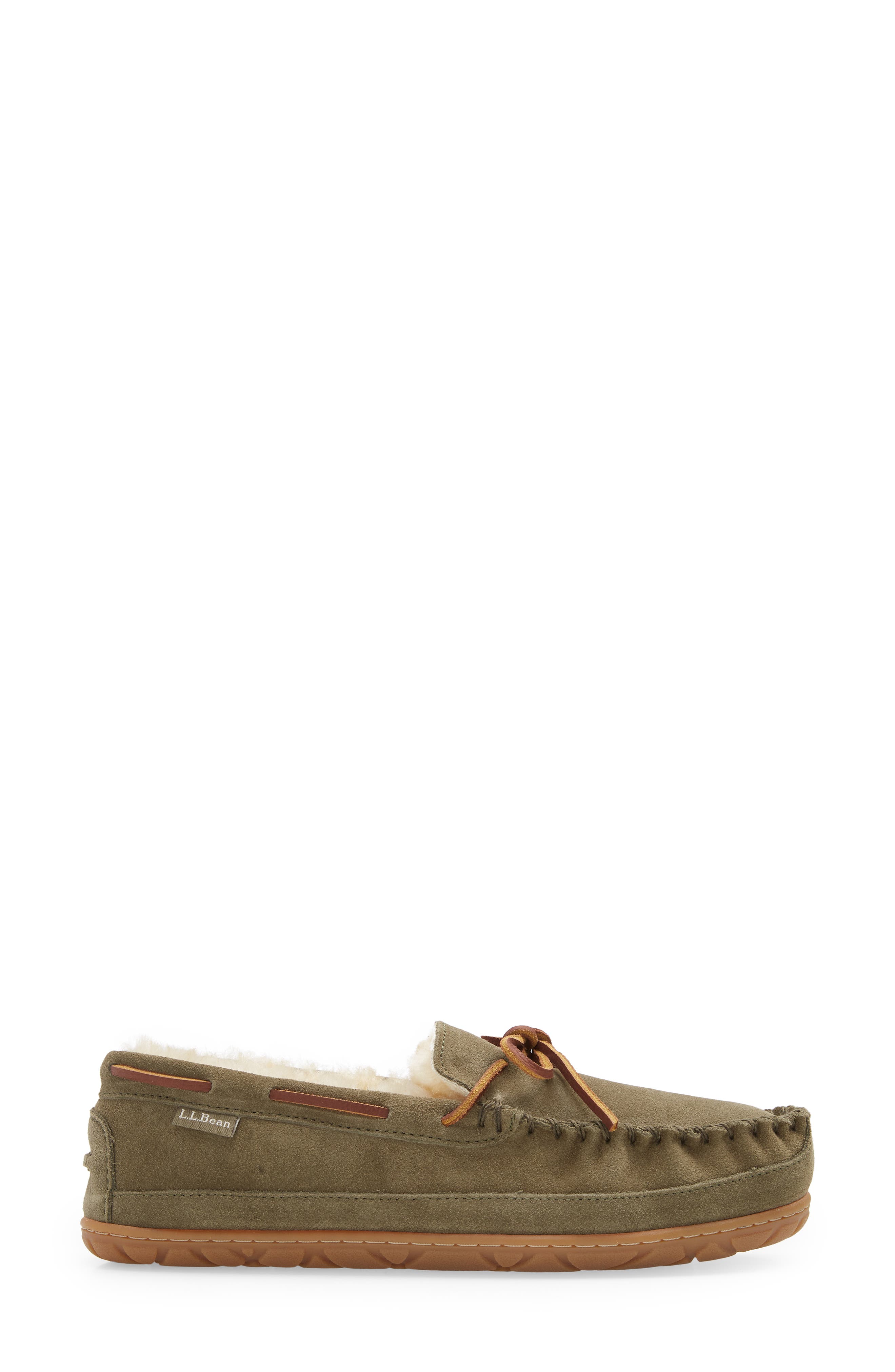 Wicked Good Moccasin Slipper, Alternate, color, KELP GREEN