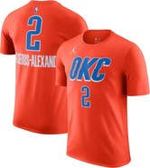Jordan Brand Men's Jordan Brand Shai Gilgeous-Alexander Orange Oklahoma City Thunder 2022/23 Statement Edition Name & Number T-Shirt