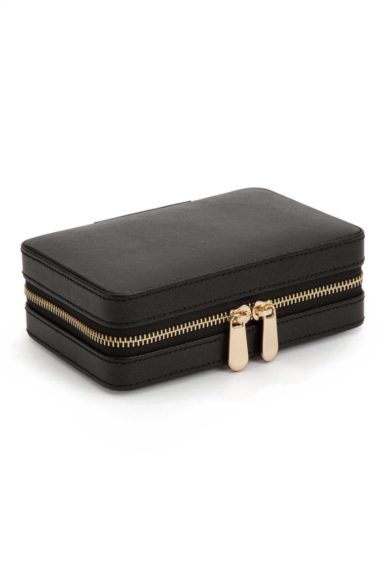 Palermo Zip Jewelry Case, Alternate, color, BLACK