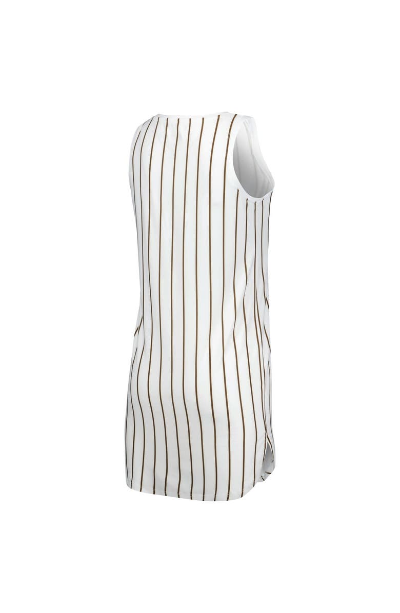 CONCEPTS SPORT Women's Concepts Sport White San Diego Padres Reel Pinstripe Knit Sleeveless Nightshirt, Alternate, color, White