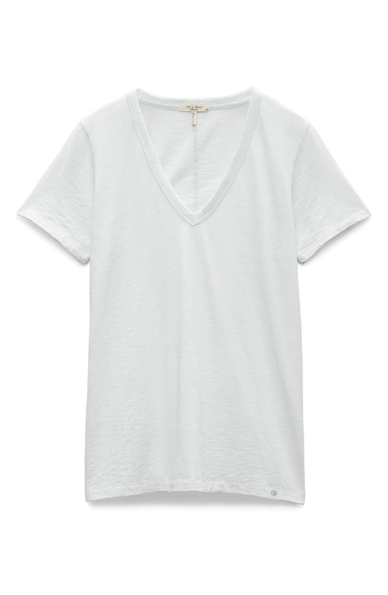 rag & bone The Vee Slub Cotton T-Shirt, Alternate, color, Iceblu