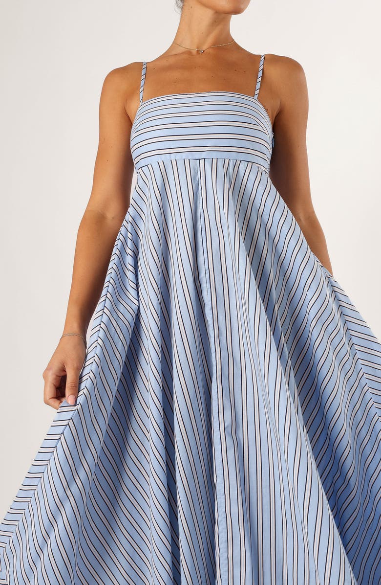 Petal & Pup Iggy Stripe Cotton Maxi Dress, Alternate, color, Blue