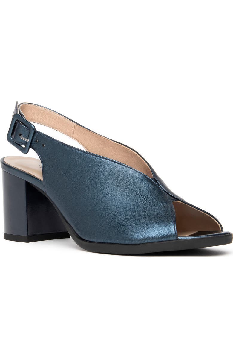 NeroGiardini Slingback Peep Toe Sandal, Main, color, Blue